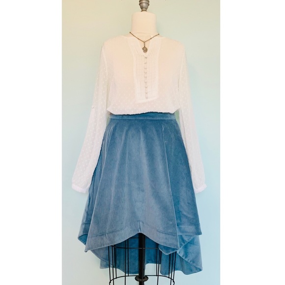 Tish Cox Dresses & Skirts - Tish Cox “Elizabeth” Hi-Lo Corduroy Skirt Small